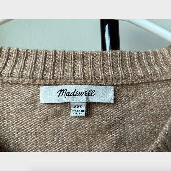 Madewell Light Brown Ayres Wide-Sleeve Pullover Sweater - Size XXS - Picture 7 of 13